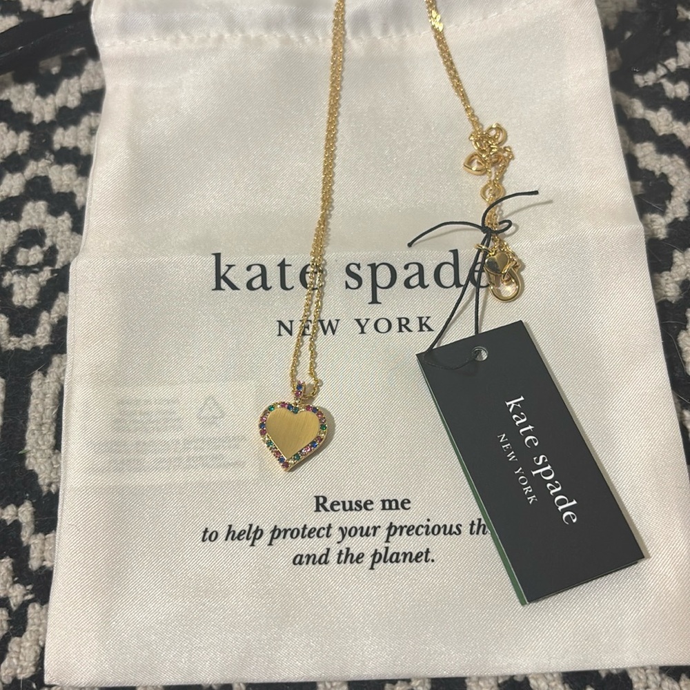 Kate spade RAINBOW Take Heart necklace.